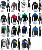 Orbea Team Mens Winter Thermal Polar Long Tleeve Cycling Jersey BIB Sets Sets Warmmer Rower Outfits Sports S210122114167581