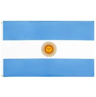 Arjantin bayrağı 90x150cm Arjantin Ulusal Bayrağı ve Banner 3x5ft Arg Argentinan Country Flags Kapalı açık uçuş Asma1005908