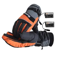 2020 new fashion 1 Pair Winter USB Hand Warmer Cycling Motorcycle Bicycle Ski Gloves Rechargeable Battery Heated Gloves Electric T212s