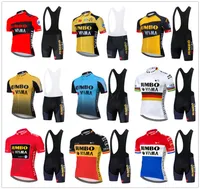2021 Pro Team Jumbo Visma Ciclismo Jersey Configurar o ver￣o respir￡vel manga curta Roupas de ciclismo 9d shorts de babador de rapa ciclis9286014