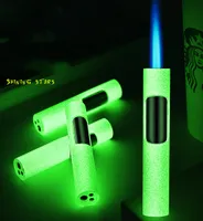 2022 New Torch Luminous Lighter Jet Windproof Cigarette Cigar Gas Lighter Pen Spray Gun Butane Refill Metal Lighter Gadgets Gift7566390