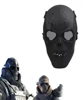 2016 Army Mesh Full Face Mask Skull Skeleton Airsoft Paintball BB 총 게임 보호 마스크 240O2004303