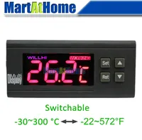 WH7016J Switchable 30300 C 22572 F Controlador de temperatura digital Termostato electrónico WarmerProbe 1224110220V8251034