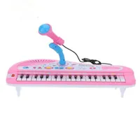 37 Keys Electone Mini Electronic Keyboard Musical Toy with Microphone Educational Piano Doy