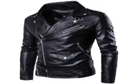 전체 Markyi Fashion Mens Faux Fur Coats Slim Fit Long Sleeve Motorcycle Leather Jacket EU Size 5XL 수입 재킷 1482315
