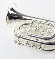 Professional Mini Bach TR6500 BB Trumpette tascabile Strumento musicale placcato Alta qualit￠ con accessori casi 264U6418551