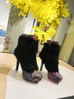 Chaussures l01 Designer Top Version Handmade Custom 2022s Nouveau bottes de mode ￠ talon haut 1v Home Ladies High