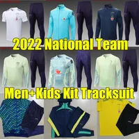 2022 Brasil World Cup Training Soccer Tracks Set Survetement Richarlison Neres Coutinho L.Paqueta Pele Firmino Jogging Hoodies Brazils Men Kids Kit Polo Suit