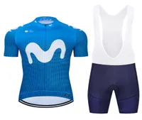 Movistar Cycling Jersey Pro Team Cycling Clothing Ropa Ciclismo Mens Короткая велосипедная рубашка MTB Bicycle Gel Pad Bib Set8134384