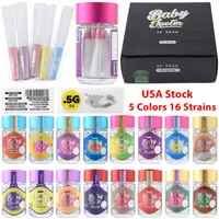 Stock In USA Baby Jeeter Infused 16 Strains Available Accessories Container Pre roll Papers Bag High Potency Liquid Diamond Cone Paper Label Box Pack