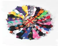 45色の男性用コットンソックススケートボードHiphop Sock Womens Plantlife Sport Socks Maple Leaf Ankle Socks Unisex Streetwear 2579134