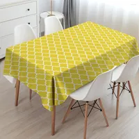 Table Cloth Geometric Waterproof Polyester Oilproof Dining Tablecloth Kitchen Decorative Rectangular Coffee Party Cover Map