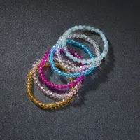 Modefarbe elastische Perlen Perlen Armband Evil Eye Forever Armb￤nder f￼r Frauen Schmuck Charome Designer Armb￤nder Hochzeit Gro￟handel Nominierung Charme Armreifen