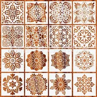 Mandala Flower Stencils for Painting Auxiliary Template Stone Wall Spray Hollow DIY Cake