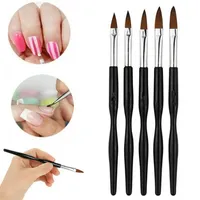 Nail Art Kits 5pcs Acrylic Uv Gel Carving Brush Glitter Pen Set Tools Brushes For Manicure Equipment Supply Professionals298t