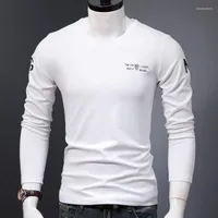Мужские футболки с утолщенными мужские футболки теплые футболка с длинным рукавом осень зимняя одежда Белая хлопковая вырезка