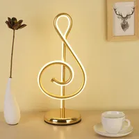Table Lamps Lampe De LED Trois Couleurs Gradation Note Musique Bureau En Aluminium Protection Des Yeux Lecture