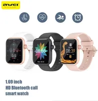 Awei H10 1,69 tum smarta sporttillbehör Titta på Multi Smartwatch-klockor Bluetooth Call Dynamic Heart-Rate Monitoring Sleep Men/Women Watch