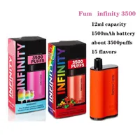 Fumed Infinity 3500 Puffs Dernivable E Cigarettes Vape Box 1500mAh Capacité de batterie 12 ml Avec 3500 Puff Vs Extra Ultra Vape Vaper Deechable Sigarette Elettroniche