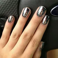 Vrouwen spiegelen poedereffect chroom nagels pigment gel polish diy paznokcie ongles materielholografische nagel glitter 2019 nieuw #72340