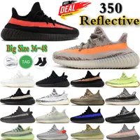 350 Reflecterende boost Kanye Running Shoes Mens 350S Dames 3M Zebra Black Red Cinder Glow Static Tail Light Triple White Zyon Onyx Slate Sneakers V2 V3 Big Size 5.5-12