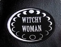 Mulher bruxa mais legal Bordado Lady Patch Iron on Patch Rock Punk Label Society Moon039s Mudar Chapéus Camas de Camisetas emblemas Whole7578561