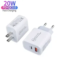 20W USB C Type Adapter Snelle telefoonladers voor iPhone 14 13 12 11 Samsung S23 Xiaomi Google USB-C Universal Us Au Au Plug Wall Charger PD Fast Charge Power Mobile A QC 3.0