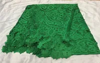 5yardspc Fashion Green French Guipure Lace Fabric Borduurwerk Afrikaans water oplosbaar materiaal voor kleding QW318807038