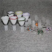 Flower herb slide glass bowls 10mm 14mm 18mm for Bongs and Ash Catcher Glass Smoking Bowl