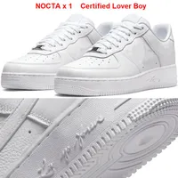 NOCTA X 1 Certified Lover Boy hardloopschoenen wit met doos mannen dames sneakers basketbal mannen sporttrainers panda low oranje kreeft stoomboy ost 2023