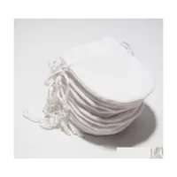 Smycken påsar väskor startar 10 st vita ersättningspåsar för pandora charm pärla halsband örhängen ring pendel förpackning ankomst dhifo