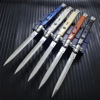 5Models Mafia Stiletto 13 -дюймовый автоматический нож 440c Blade Wood/Acrylend Hand