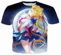 Anime Sailor Moon 3D Funny Tshirts Novos Menwomen 3D Caracteres impressos Tshirts Tir shirt Feminino Sexy Tshirt Tee Tops Clothes6700065