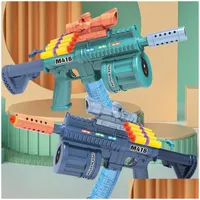 Sand Play Water Fun Wholesale Childrens Toy Outdoor Equipment Boy M416 Matic Bubble Gun Soft Absorption Acoustooptic Electric Plas Dh6Ik