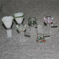 14.4mm Glass Bowl Funnel Slide Piece For Bongs tobacco smoking male bowls 5mm heady thick water pipe bong