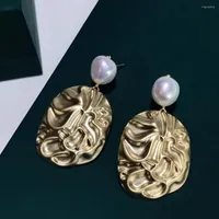 Dangle Ohrringe natürliche Süßwasserperlen Drop-Earrings Hochqualität Frauen unregelmäßige Geometrie-Design für Hochzeitsfeierarbeit Dekoration