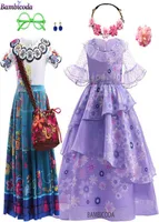 ENCANTO cosplay Costume Girl Dress per Carnival Halloween Princess Party Charm Flower Dress Long Girl Dress Hide H2208016855763