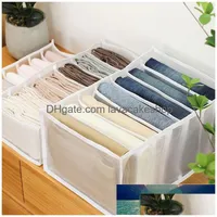 Storage Boxes Bins New Jeans Box Foldable Mesh Compartment Underwear Divider Der Closet Clothes Organizer Sorting Tools Factory Pr Dh5S2