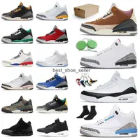 Jumpman 3 Jorden basketball Shoes 3s Dark Iris 36-47 Men Women j3 Trainers Sports s Sneakers Sell well Winterized Archaeo Brown