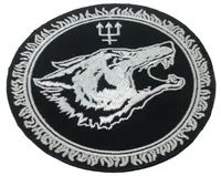 Customized LONG WOLF Embroidered Iron On Patch Vest Leather Jacket Badge Embroidery 4quot Motorcycle Biker Club Crest DIY Appliq3758980