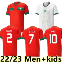 2022 Maglie da calcio marocchine Hakimi Maillot Marocain Ziyech En-geniri Amrabat camicie da calcio Men Harit Saiss Idrissi Boufal Jersey Maroc National Team Shirt
