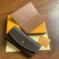 M60531 SARAH WALLETS Designer Women's Long Envelope Flap Emilie Josephine Key Card Wallet Mini Handbag Accessories230e