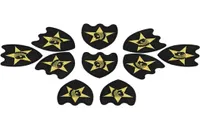 10st Black Embroidery Badge Golden Patches For Clothing Iron Patch f￶r kl￤der Applique Sy Tillbeh￶r Klisterm￤rken p￥ tyg Iron5607030
