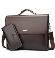 حقيبة حقيبة رجال الأعمال التجارية للعلامة التجارية PU Leather Black Luxury Designer Laptop Bag Bag Explase2741146