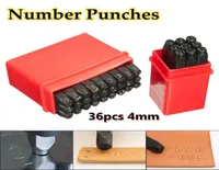 36pcs 4mm 532quot Стальная буква номера буквы Stamp Punch Set Metal Metal Secure почтовый индекс для Make Bag Fitting1263375