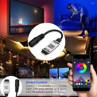 Controllers Mini Smart DC 5-24V Female Plug To 4Pin Connector Wireless Bluetooth RGB Controller LED Light Strip Adapter