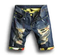 Summer Mens Stylist Holles Denim Shorts Mens Denim Jeans Slim Straight Trend Trend Mens Stirlist Shorts4412491