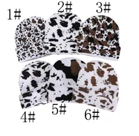 10 stks herfst winter mode warme hoed studenten schattige luipaard print koe knit hoed wollen hoed student paar unisex schedel petten