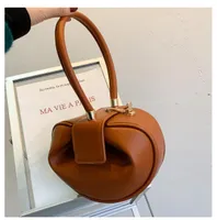 Evening Bags 2021 Designer PU Leather Bag Female Niche Design Handbag Fashion Retro Wonton Dumpling Satchel2754754