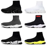 Vitesses de designer 2.0 1.0 Chaussures plate-forme sneaker hommes femmes Tripler Paris Boots Boots noir blanc bleu clair Sliver